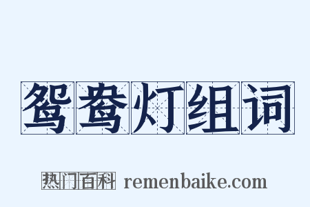 鸳鸯灯组词是什么意思的图片